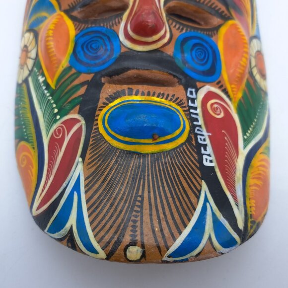 Tribal Wall Mask From Acapulco-Ceramic - Picture 11 of 11